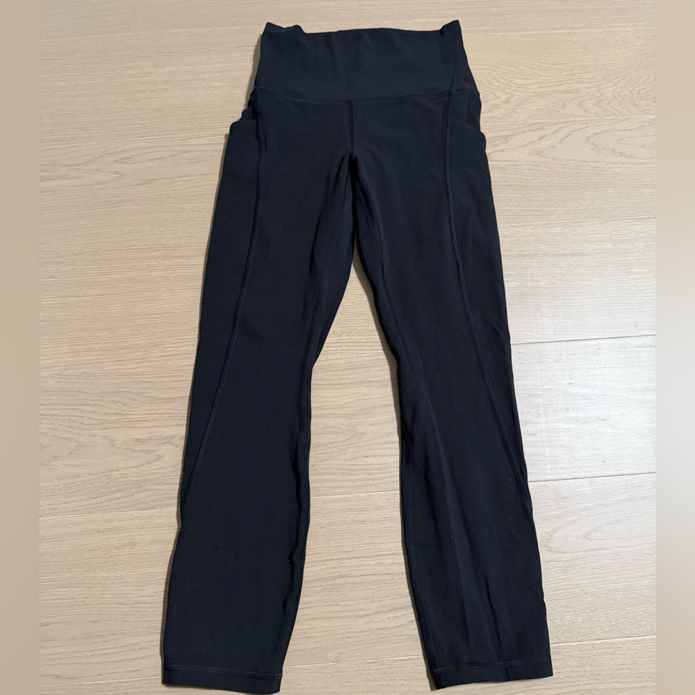Align Black High-Waisted Leggings with side pockets